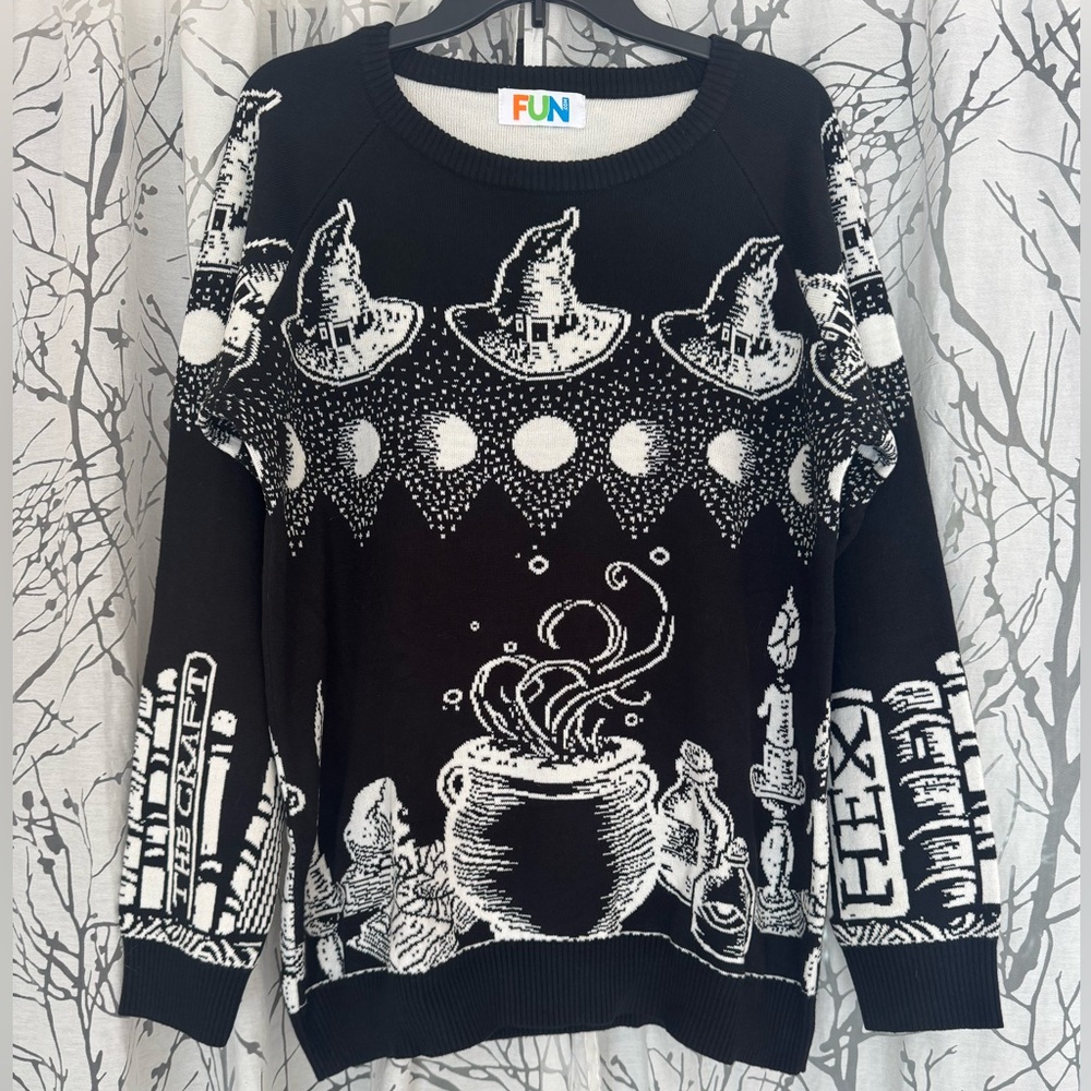 Cozy Witch Halloween Ugly Sweater